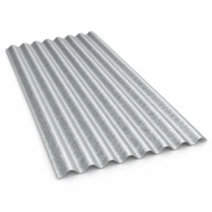 Chapa acanalada galvanizada plateada; imagen ilustrativa propia