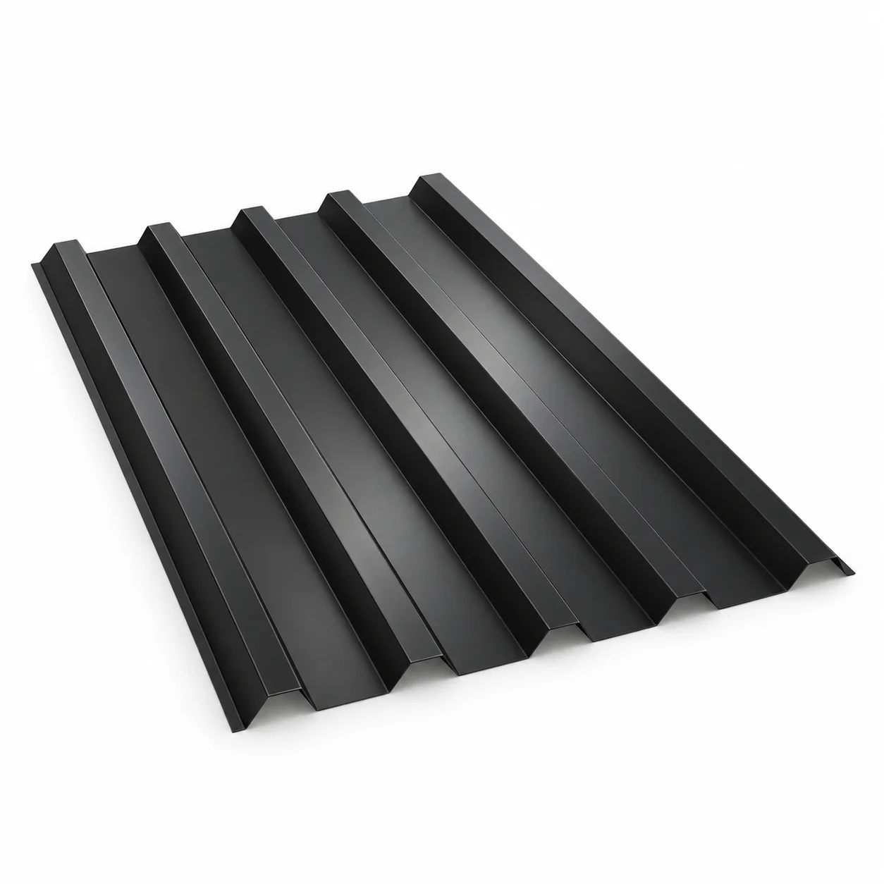 Chapa trapezoidal negra, imagen ilustrativa
